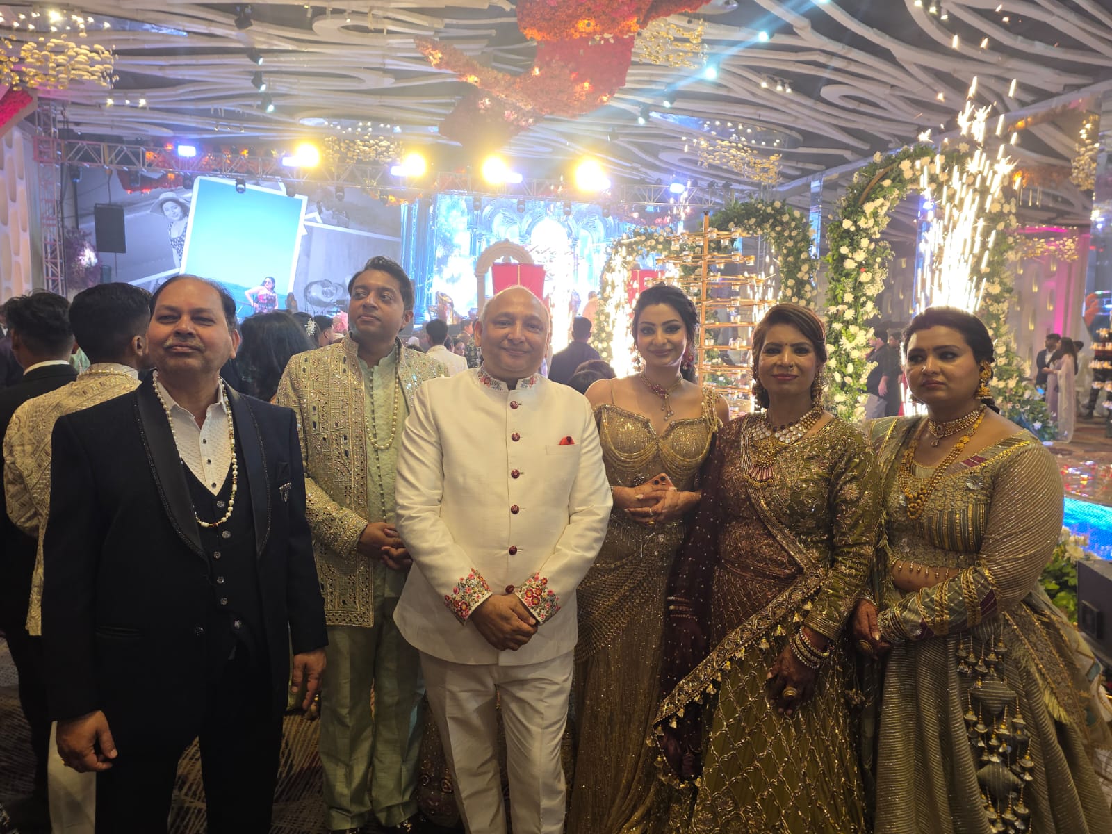 Mr. Manoj Garg with the wedding party at the reception
